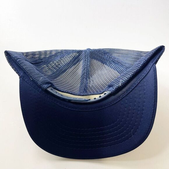 Vintage Navy Blue Trucker Hat Snap Back Mesh Ball Cap Gatlinburg Tennessee - Picture 4 of 16